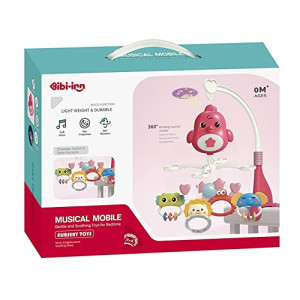 Musical Mobile Baby Bed Bell - Gentle and soothing toys for bedtime - Pink Color