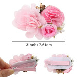 Flower Hair Clips,  Flower Hair Clips For Girls, 6Pcs Floral Hair Accessories for Baby Toddles Teen Girl Gifts