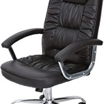 Office Chair High Back, PU Leather, Black