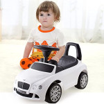 Bentley Ride on Car with Music and Under Seat Storage - Red/White Color