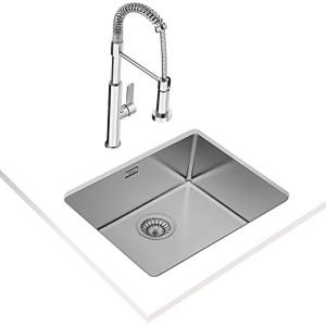 Teka 115000005 Kitchen Sink Made Of Stainless Steel With A Single Bowl Linea Rs15 50.40 3 W/Ovf Sp-115000005, GrayMin