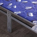 Folding Bed, MAF-90190 Portable Single Folding Bed Heavy Duty Steel Frame Silver