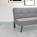 Modern Design SOFA CUM BED OR 3 Seater Sofa Soft PU leather 3-Seater Sofa,Made of finiest fabric sofa cum bed is Foldable Futon Bed for Living Room � Light Grey