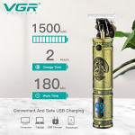 VGR V-228 Digital Display Pro Li Outliner Electric Cordless Hair Clippers Rechargeable Grooming Kits T-Blade Close Cutting Trimmer 