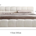 Modern Italian Queen-Sized High Quality Double Bed (1.5M Without Mattress, Green)