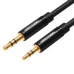 3.5mm Male to 2.5mm Male Audio Cable 2M Black Metal Type