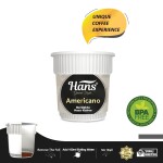 Hans Americano Instant Coffee In Cup, 6 Cups Box