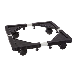 Fainlist Heavy Duty Adjustable Metal Stand/Trolley with Wheels, Black