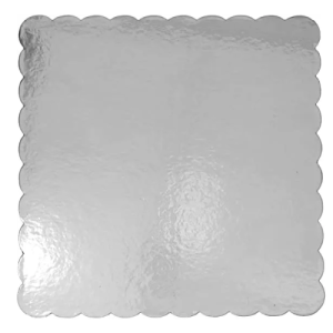 Rosymoment Square Silver Cake Board 8Inch ,10 Piece Set 20x20