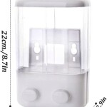 LUCBEI Soap Dispenser, 500ml, White/Clear