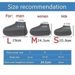 Luxaco Silicone Waterproof Foldable Non-slip Wear-resistant Shoe Covers for Men & Women, SFZ-726-4, 1 Pair, Grey