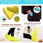 Silicone Waterproof Foldable Non-slip Wear-resistant Shoe Covers for Men & Women, SFZ-726-2, 1 Pair, Yellow
