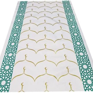 Plastic Disposable Prayer Mat, 25 Pieces, White/Green