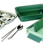 Leak Proof Versatile 4-Compartment Lunch Box with Removable Divider, Green
