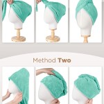 Microfiber Hair Towel 3 Packs Hair Turbans for Wet Hair Drying Hair Wrap Towels for Curly Hair Women Anti-Frizz