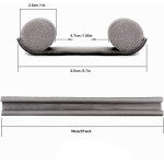 PVC Soundproof Under Door Twin Draft Stopper, 36-inch, Grey