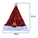 Traditional Extra Thicken Classic Christmas Hat 12 Pieces, 30x41cm, Red