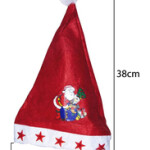 Plush Christmas Santa Hat 12 Pieces, 28x38cm, Red/White