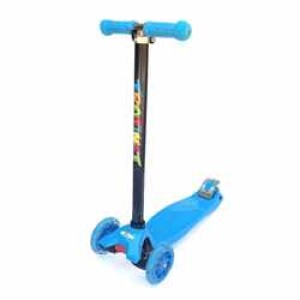 Kick Scooter For Kids Pink and Blue Color 4 Wheels Plastic Scooter For 3-10 Years Old Toddler and kids With Light Up Wheels And Adjustable Handle