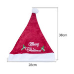 Merry Christmas Printed Santa Hat 12 Pieces, 28x38cm, Red/White