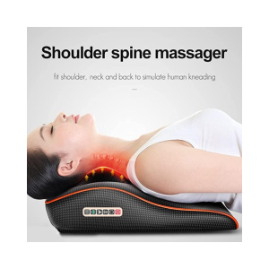 Back & Neck Massager Cervical Spine Pillow Massager Neck Waist Shoulder Lumbar Back Body For Muscle Pain Relief, Chairs and Cars Cushion