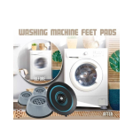 4Pcs Washing Machine Floor Mat Elasticity Earth Protectors Furniture Anti Vibration Rubber Feet Pads Non Slip Shock Proof Washing Machine Shock Absorp