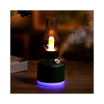 Retro Mute Mist Maker USB Rechargeable Night Light with 280ML Water Tank Humidifier Multifunction Table Lamp Decor Office Room