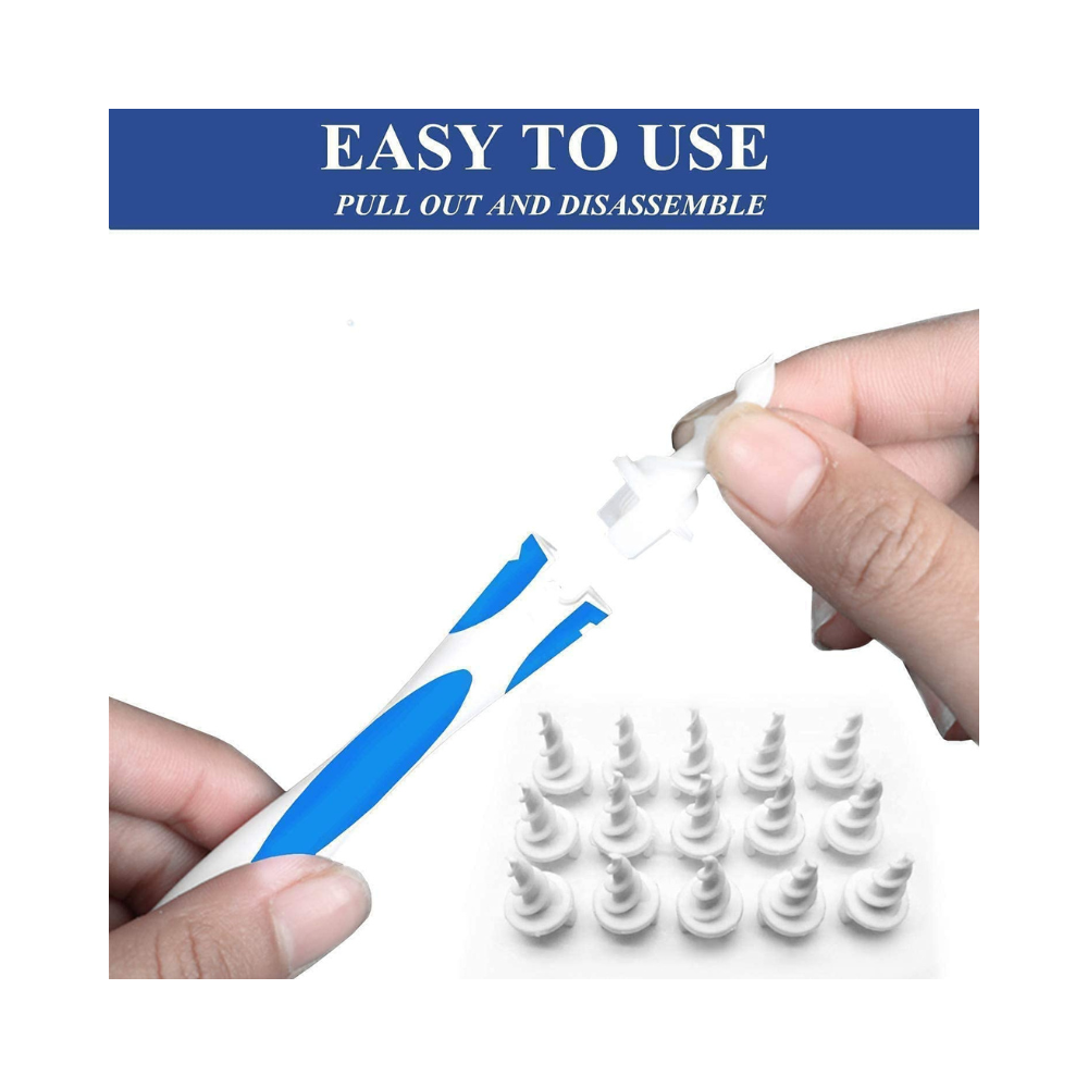 Earwax Remover, Safe Spiral Ear Wax Removal Tool, 16 Pcs Ear Cleaner with Soft Replacement Tips Ear Wax Removal Kit Ear Wax Remover for adults & kids