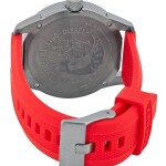 Men's Rasp Timeframe Round Shape Resin Band Analog Wrist Watch 47 mm - Red - DZ1806