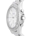 Men's Stone Studded Analog Watch STW00004W0 - 38 mm - Silver