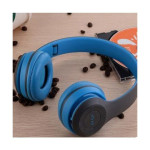 P47 Bluetooth Over-Ear Headphones Blue/Black
