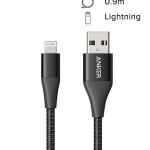 Powerline+ II Charging Cable (3ft) MFi Certified for iPhone 11/11 Pro/11 Pro Max/Xs/XS Max/XR/X / 8/8 Plus / 7/7 Plus / 6/6 Plus / 5 / 5S Black