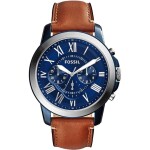 Men's Leather Analog Watch FS5151 - 44 mm - Brown