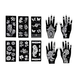 10-Piece Temporary Henna Tattoo Stickers Black