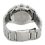 Men's Round Shape Stainless Steel Chronograph Wrist Watch 47 mm - Silver - SSB199P1