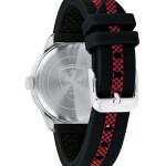 Men's Water Pitlane Silicone Strap Analog Watch 860002 - 34 mm - Black/Red