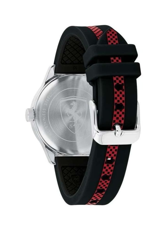 Men's Water Pitlane Silicone Strap Analog Watch 860002 - 34 mm - Black/Red