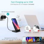 Wireless Charger With Adapter Black