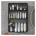 3 Tier Bathroom Shelf Wall Mounted Self Adhesive Shower Shelves,Stainless Steel Wall Hanger Storage Rack