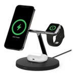 Belkin Magsafe 3-In-1 Wireless Charger, 15W Iphone Fast Charging, Apple Watch, Airpods Charging Station For Iphones