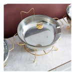 Wellshine Metallic Chafing Dish With Lid Silver/Gold/Clear 6Liters