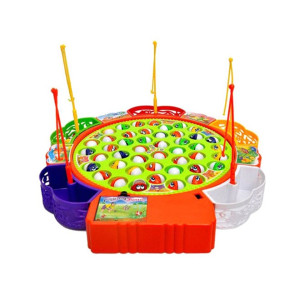 45-Piece Colourful Fishing Toy Set With Rotating Fish and Sweet Melodies