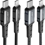Usb-C To Lightning Aluminum Alloy Charging Data Cable Black