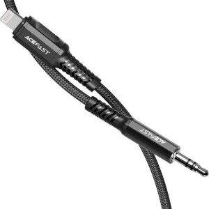 Lightning to 3.5mm Aluminum Alloy Audio Cable Black