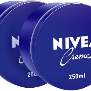 NIVEA Moisturizing Cream, Tin 250ml (Pack of 2)