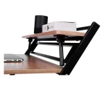 InHouse Folding Desk for Small Space, 2 Tiers Computer Desk with Shelf Home Office Small Desk with Metal Legs