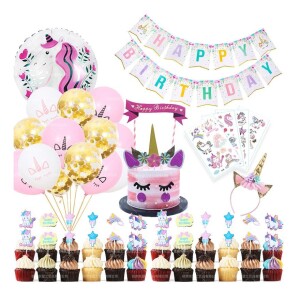 Birthday Party Decorations Girls Birthday Party Supplies Include HAPPY BIRTHDAY Balloon Banner, Balloon for Birthday Party