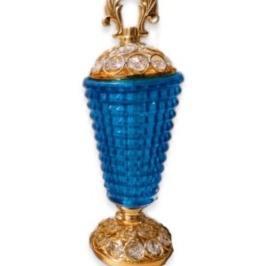 Luxury Electric Arabic Crystal Finish Madkhan Oud Bukhoor Burner Blue
