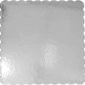 Rosymoment  Silver Cake Boards Square 10 Inch 10 Pieces Set 25X25 Cm
