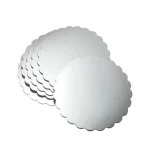 Rosymoment  Premium Quality Silver Round Cake  Board Circle Base Boards, Cake Plate Round 8 Inch 10 Pieces Set